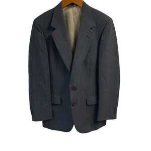 JOHNNY Carson brown multicolor pinstriped‎ blazer. No size tag. See description.